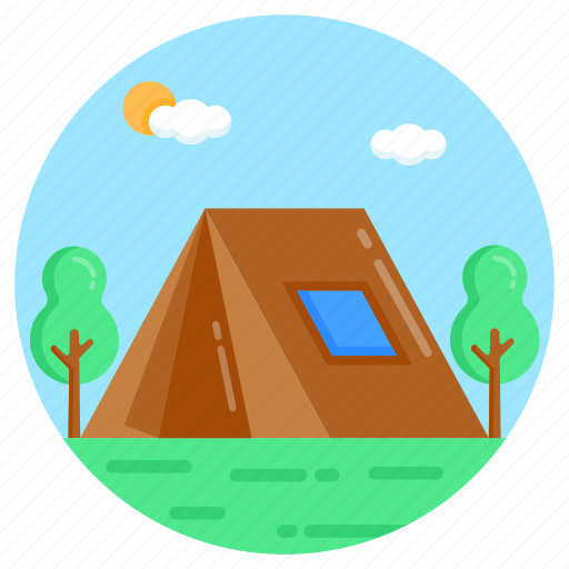 Encampment, camping, tent, campsite, bivouac icon - Download on Iconfinder