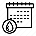 water, date, event, month, time, drop, schedule, calendar