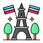bastille day, holiday, french, culture, trees, tower 