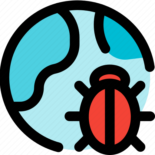 Globe, bug, virus icon - Download on Iconfinder