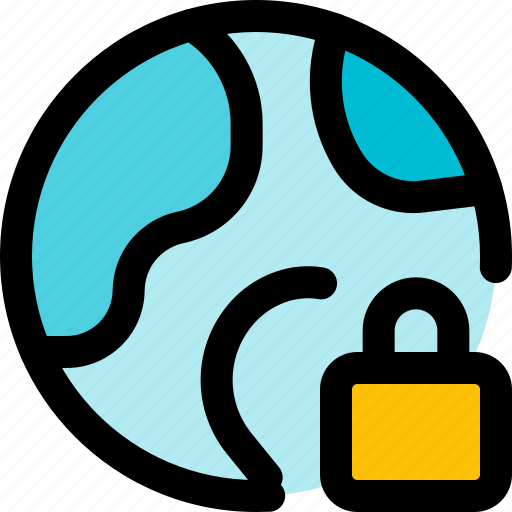 Globe, lock, security icon - Download on Iconfinder