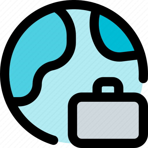 Globe, suitcase, luggage icon - Download on Iconfinder