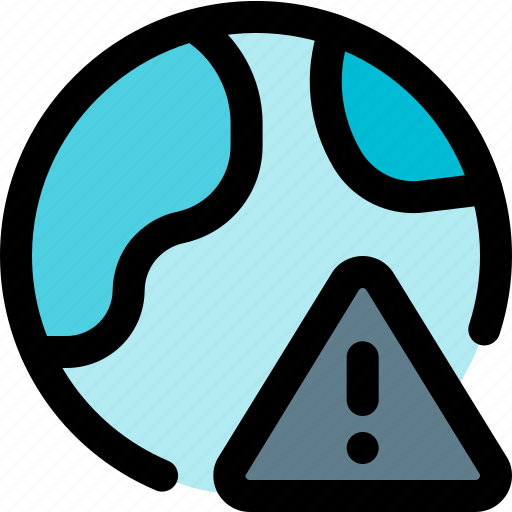 Globe, warning, alert icon - Download on Iconfinder