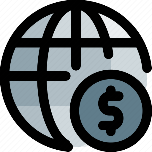 Worldwide, coin, dollar icon - Download on Iconfinder