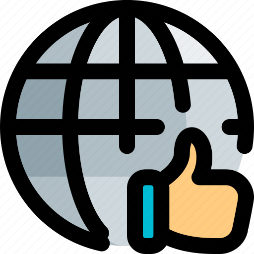 Worldwide, like, thumbs up icon - Download on Iconfinder