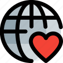 worldwide, love, heart, browser