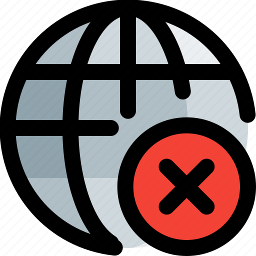 Worldwide, remove, delete icon - Download on Iconfinder