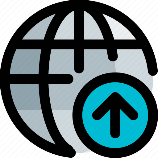 Worldwide, upload, arrow icon - Download on Iconfinder