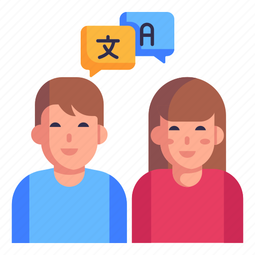 Communication, language practice, discussion, talking, translation practice icon - Download on Iconfinder