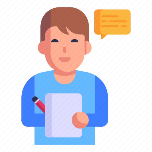 Author, notebook, content writer, columnist, text writing icon - Download on Iconfinder