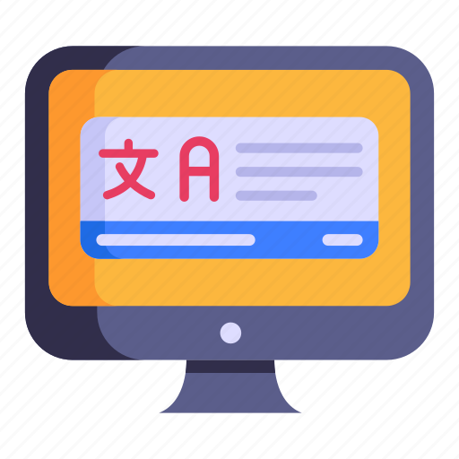 Online linguistics, online translator, language translation, interpretation, digital translator icon - Download on Iconfinder