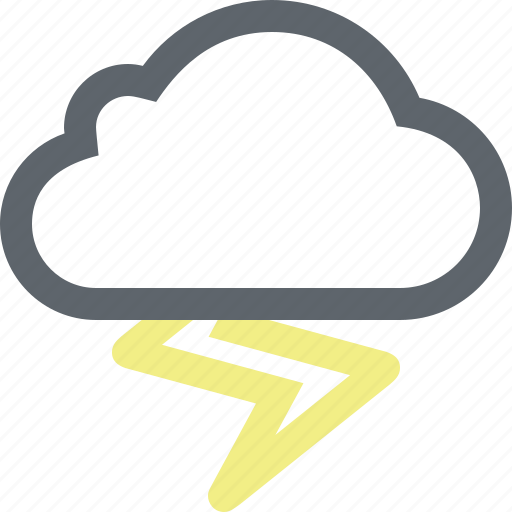 Cloud, lightning, weather, storm, thunderstorm, cloudy, bolt icon - Download on Iconfinder