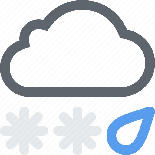 Mix, cloud, snow, cloudy, weather, rain, storm icon - Download on Iconfinder