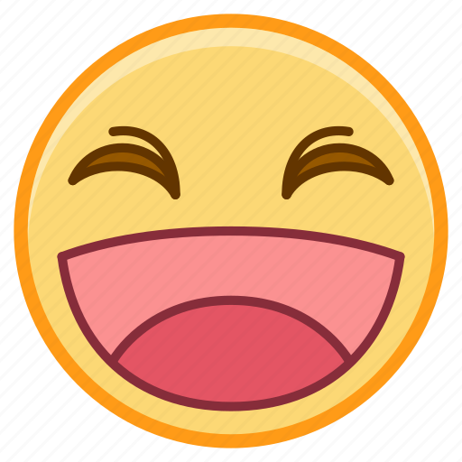Emoji, emoticon, emotion, face, laugh, sticker icon - Download on Iconfinder