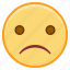emoji, emoticon, emotion, face, sad, sticker 
