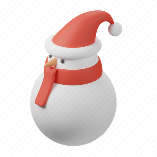 Snowman, xmas, snow, christmas 3D illustration - Download on Iconfinder