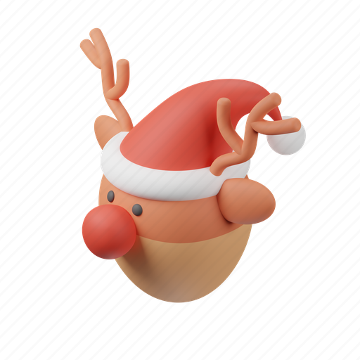 Reindeer, xmas, christmas, animal, holiday, deer 3D illustration - Download on Iconfinder