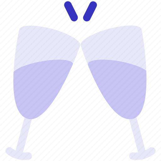 Celebration, cheers, glasses, toast, champagne, new, year icon - Download on Iconfinder