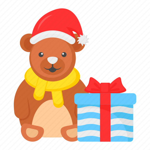 Teddy, christmas, gift, present, package icon - Download on Iconfinder