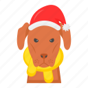 dog, covered, animal, christmas, hat, pet
