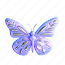 butterfly, beautiful, bug, decoration, holographic, shiny, 3d