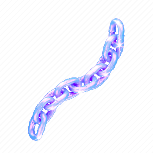 Chain, link, connection, y2k, holographic, shiny, 3d icon - Download on Iconfinder