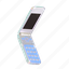 flip phone, vintage, phone, mobile, y2k, holographic, 3d 