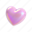 heart, valentine, love, y2k, holographic, shiny, 3d 