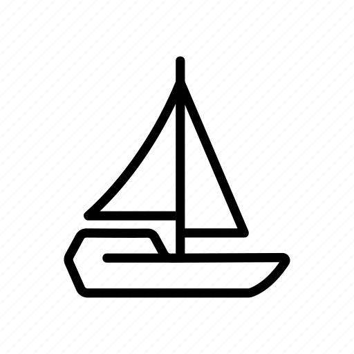 Boat, modern, sea, ship, silhouette, wave, yacht icon - Download on Iconfinder