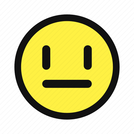 Emote, emotion, numb, speechless, yellow icon - Download on Iconfinder