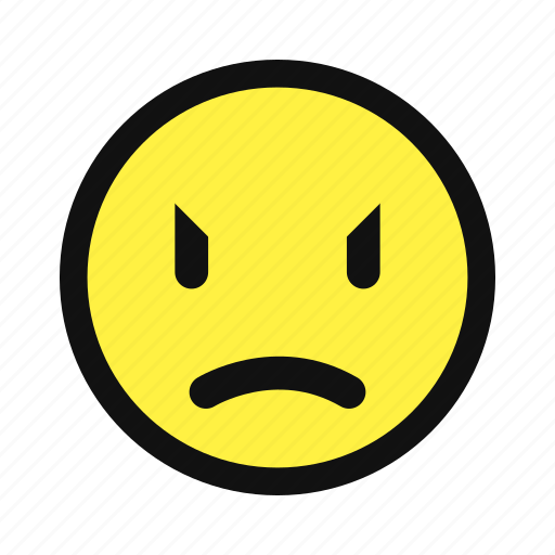 Angry, furious, mad, rage, unhappy, yellow icon - Download on Iconfinder
