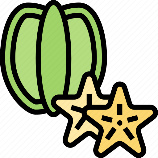 Starfruit, diet, sour, juicy, tropical icon - Download on Iconfinder