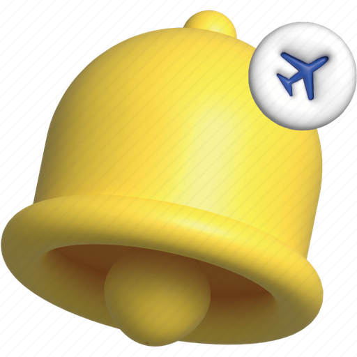 Airplaine, mode, bell, notification, night, mobile, airplane 3D illustration - Download on Iconfinder