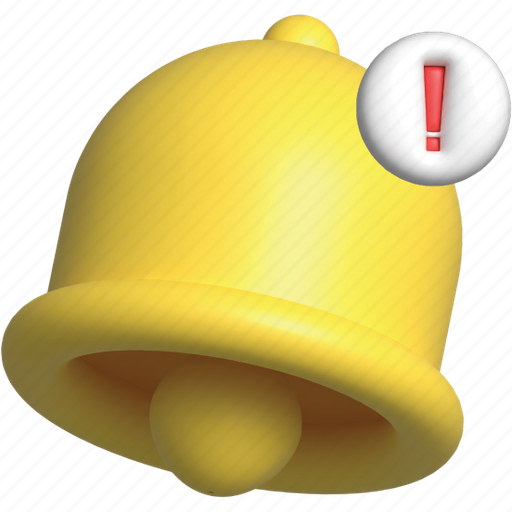 Exclamation, mark, bell, notification, question, accept, check 3D illustration - Download on Iconfinder