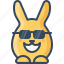bunny, cheer, cool, glasses, happy, hare, rabbits 