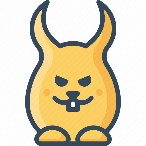 Angry, bunny, cruel, devil, glad, hare, rabbits icon - Download on Iconfinder