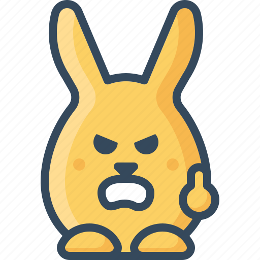 Angry, bunny, cruel, emoticon, furious, hare, rabbits icon - Download on Iconfinder
