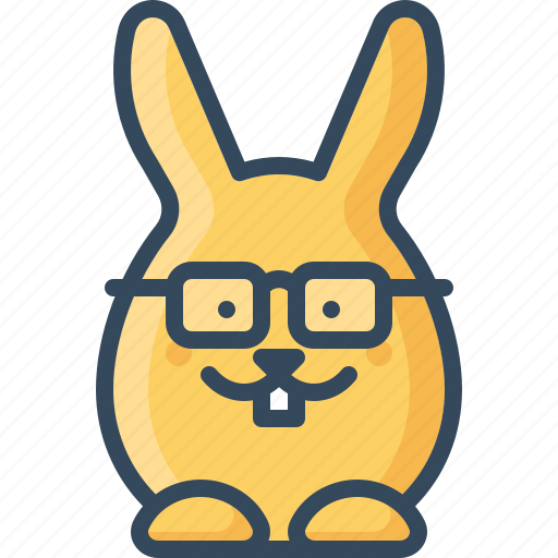 Bunny, clever, glasses, hare, nerdy, rabbits, smart icon - Download on Iconfinder