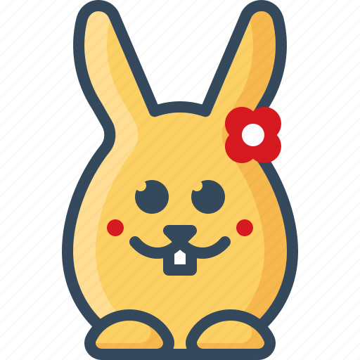 Bunny, flower, hare, love, loving, rabbits, romantic icon - Download on Iconfinder