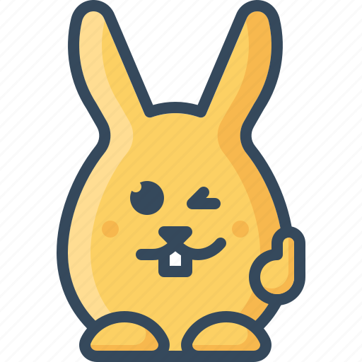 Bunny, cool, hare, like, rabbit, thumb up, wink icon - Download on Iconfinder
