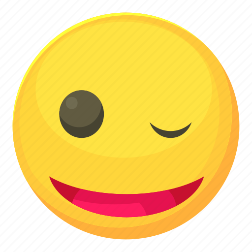 Cartoon, emoji, emoticon, face, smiley, wink, winkingsmiley icon - Download on Iconfinder