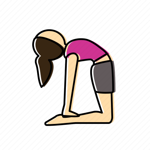 Camel, meditation, pose, ustrasana, yoga icon - Download on Iconfinder