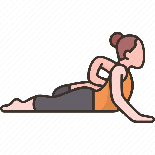 Half, frog, pose, yoga, stretch icon - Download on Iconfinder