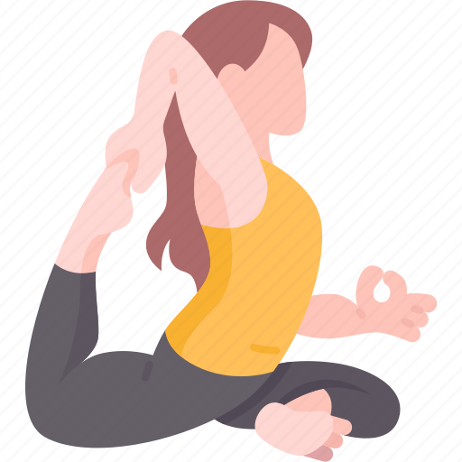 Pigeon, legged, pose, yoga, exercise icon - Download on Iconfinder