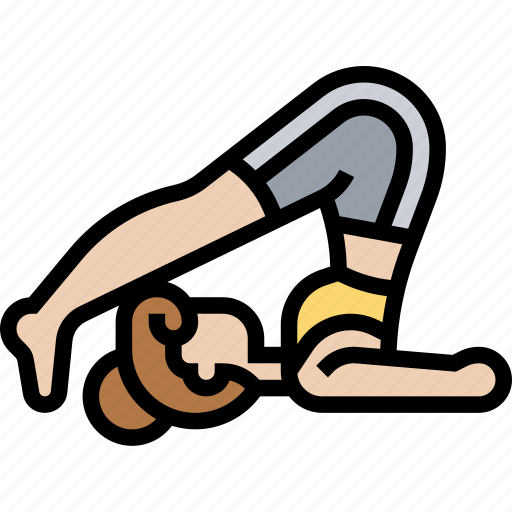 Plow, pose, flexibility, practice, stretch icon - Download on Iconfinder