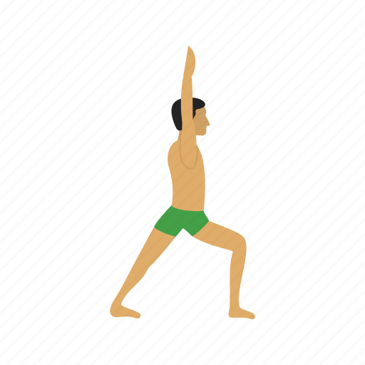 Exercise, fitness, pose, reverse, warrior, yoga, young icon - Download on Iconfinder
