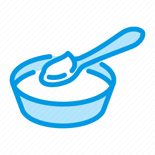 Cream, dairy, food, spoon, yogurt icon - Download on Iconfinder