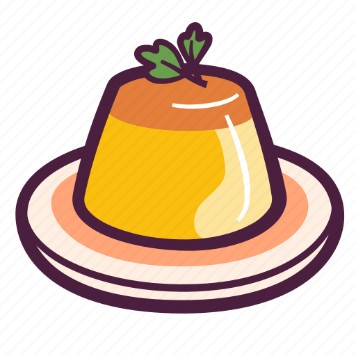 Pudding, caramel, custard, dessert, food icon - Download on Iconfinder