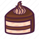 slice, bakery, food, chocolate, cake, piece
