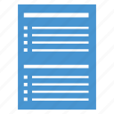 catalog, list, schedule, specification, zachman, checklist, document